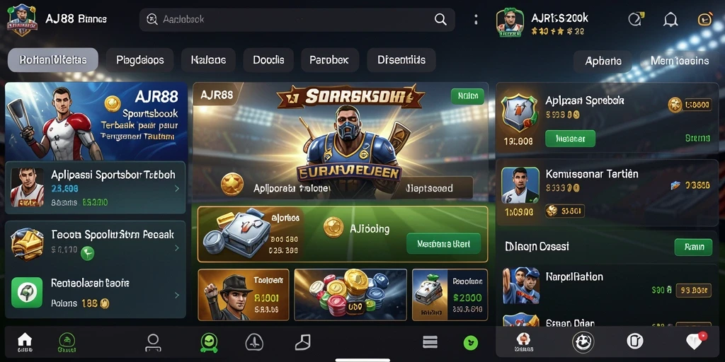 Tangkapan layar AJR88 menampilkan antarmuka taruhan yang menarik dan informatif.