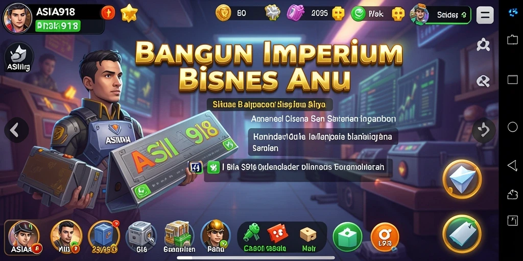 Tangkapan layar menunjukkan gameplay menarik dalam membangun bisnis di ASIA918.