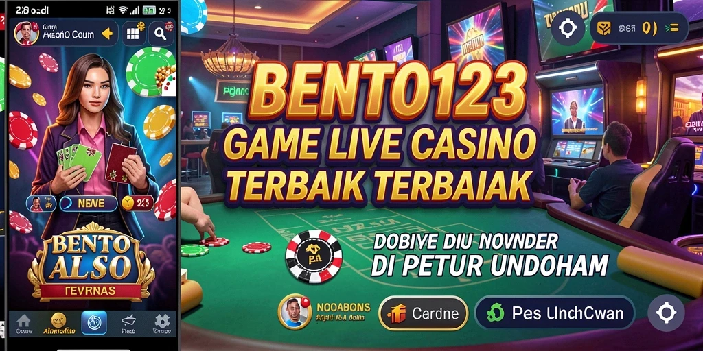 Gameplay Live Casino yang menarik dalam <strong>BENTO123</strong> dengan tampilan dealer langsung.