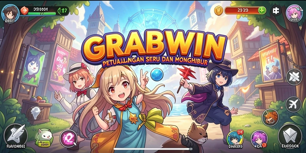Tangkapan layar utama menampilkan aksi seru dalam game Anime.