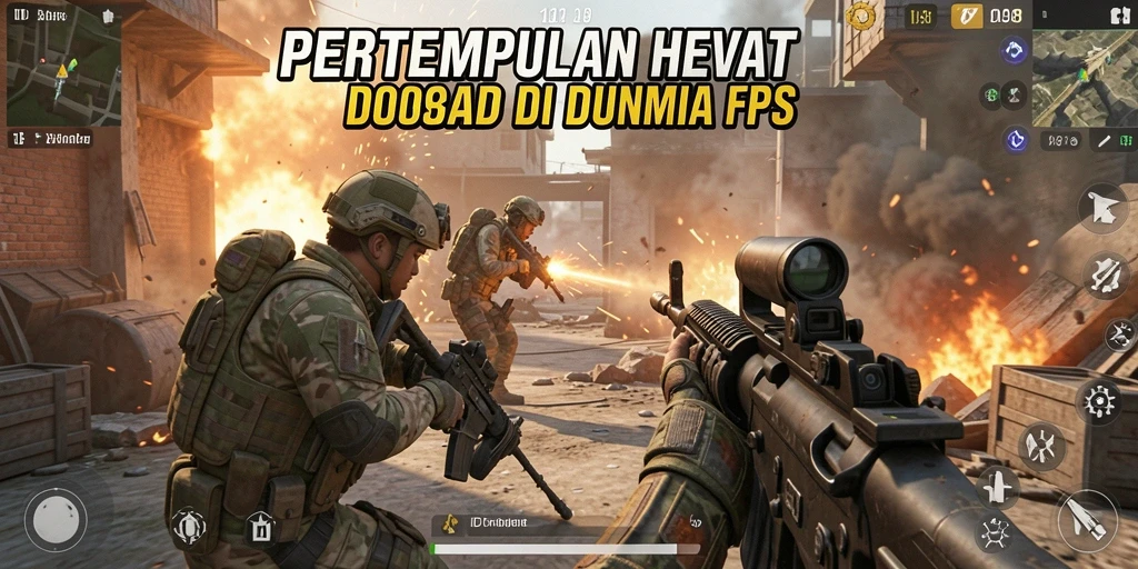 Gambaran menarik dari pertempuran di dunia FPS.