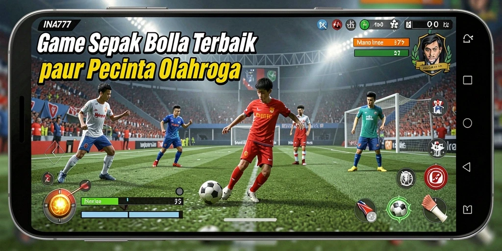 Tampilan gameplay INA777 yang menegangkan saat pertandingan sepak bola.