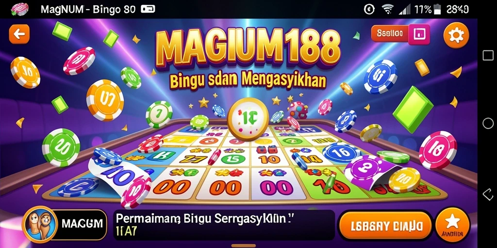 Tampilan permainan Bingo yang seru di MAGNUM188.