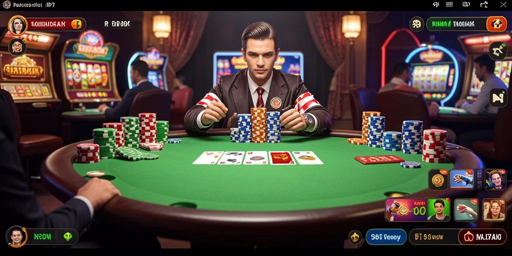 Tampilan gameplay PP7 yang mendebarkan dengan berbagai permainan kasino.
