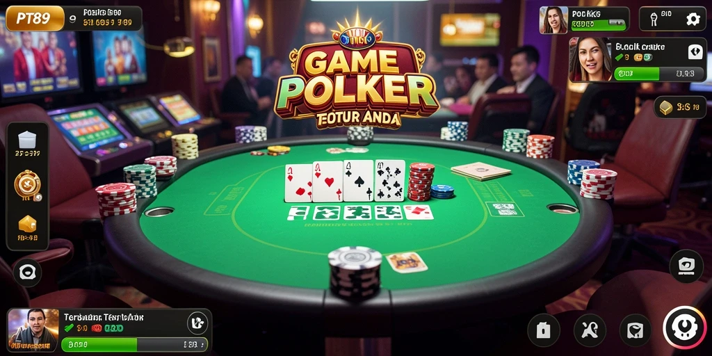 Tampilan gameplay Poker PT89 yang mendebarkan dan penuh strategi.