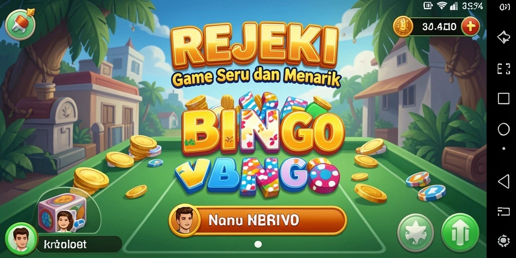 Tampilan gameplay seru dalam game Bingo REJEKI.