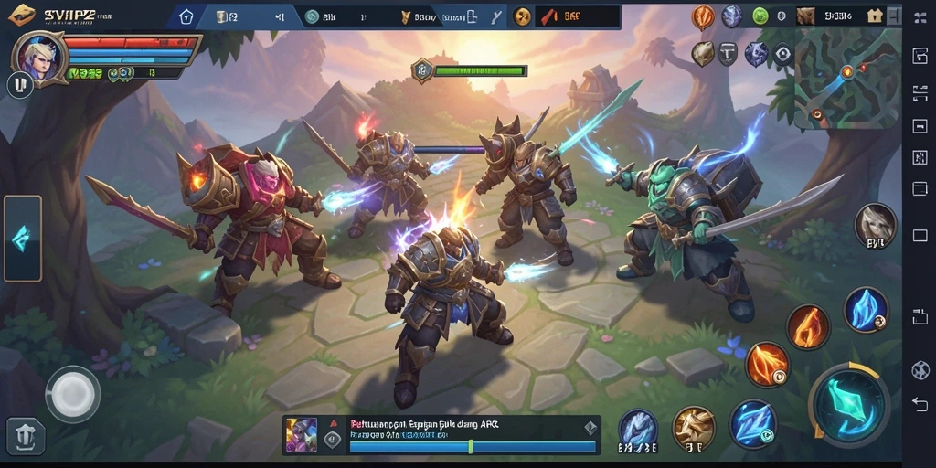 Tampilan gameplay dinamis dalam SVIP2 dengan serangan karakter ARPG.