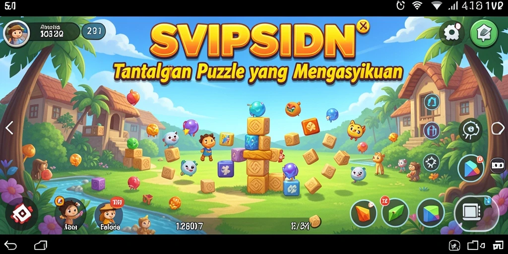 Tampilan gameplay SVIPSIDN yang penuh warna dan menarik.
