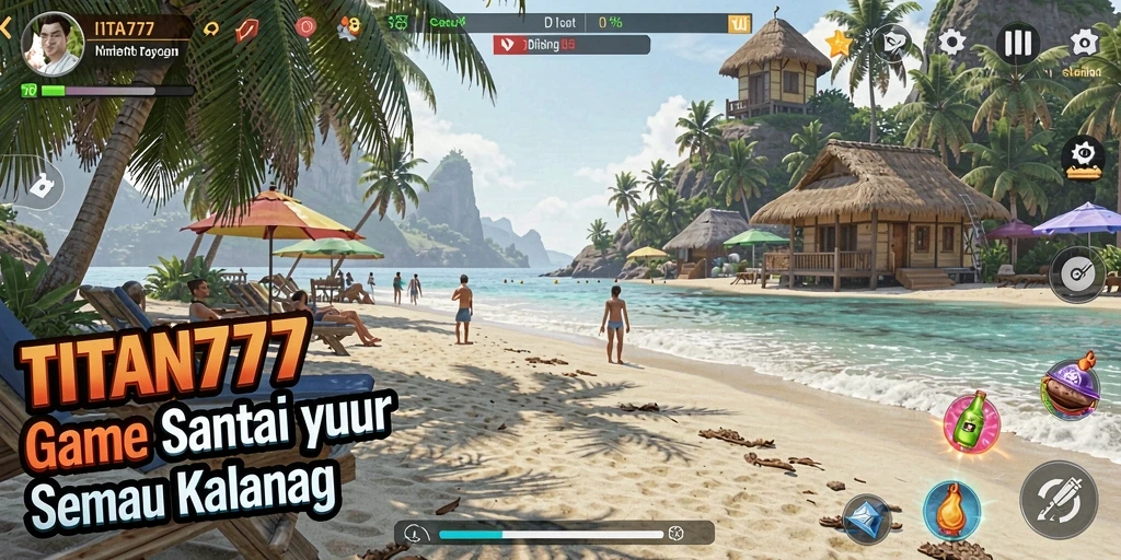 Tampilan gameplay menarik dari TITAN777 yang menghibur.