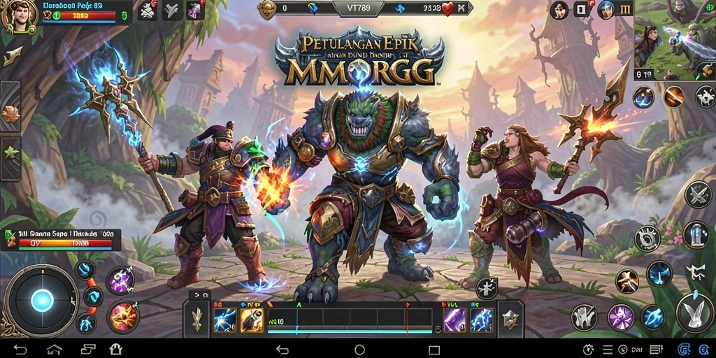 Tangkapan layar menampilkan petualangan seru di dunia MMORPG VT789.